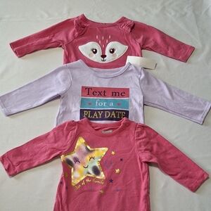 Garanimals Pink and Lavender Bodysuits Set
